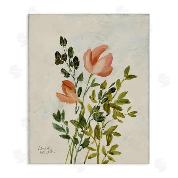 stupell industries Lanie Loreth | Vintage Leaves Pink Blossom Wall Art