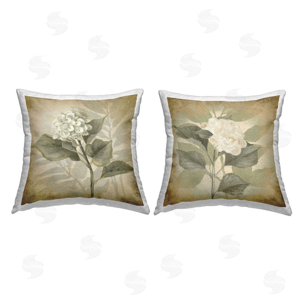 Stupell Industries Lanie Loreth | Vintage Opaque Hydrangea Printed Throw Pillow Set
