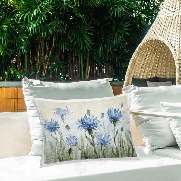 Stupell Industries Lanie Loreth | Violet Cornflowers Meadow Printed Throw Pillow