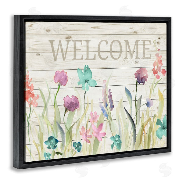Stupell Industries Lanie Loreth | Welcome Sign Spring Wildflowers