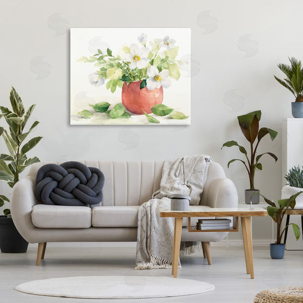 Stupell Industries Lanie Loreth | White Anemones In Copper Vase Wall Art