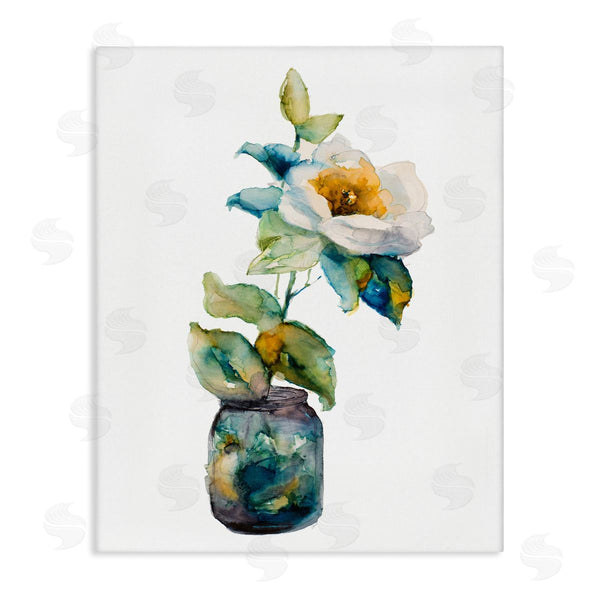 stupell industries Lanie Loreth | White Flower Arrangement Abstract Fluid Ink Glass Vase Wall Art