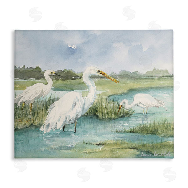 stupell industries Lanie Loreth | Wild Egrets in Marshland Wall Art