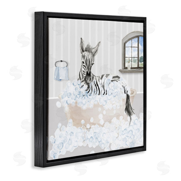 Stupell Industries Lanie Loreth | Zebra Splash Bubble Bath Wall Art