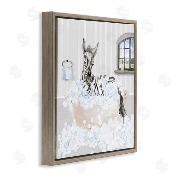 Stupell Industries Lanie Loreth | Zebra Splash Bubble Bath Wall Art