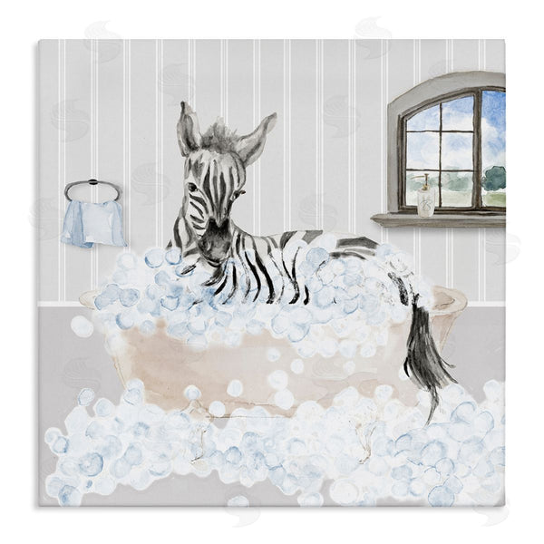 stupell industries Lanie Loreth | Zebra Splash Bubble Bath Wall Art