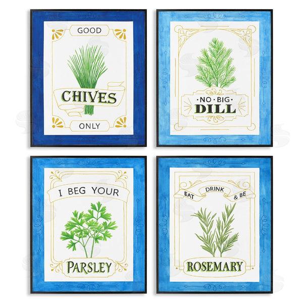 Stupell Industries Lara Beeston | Kitchen Herb Puns Wall Art
