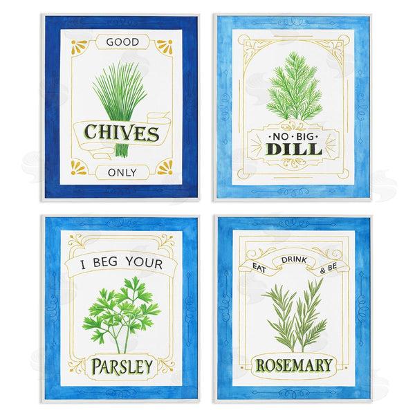 Stupell Industries Lara Beeston | Kitchen Herb Puns Wall Art