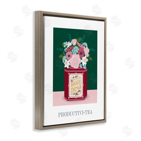 Stupell Industries Lara Beeston | Productivi-tea With Encouraging Message