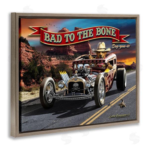 Stupell Industries Larry Grossman | Bad To The Bone Dog