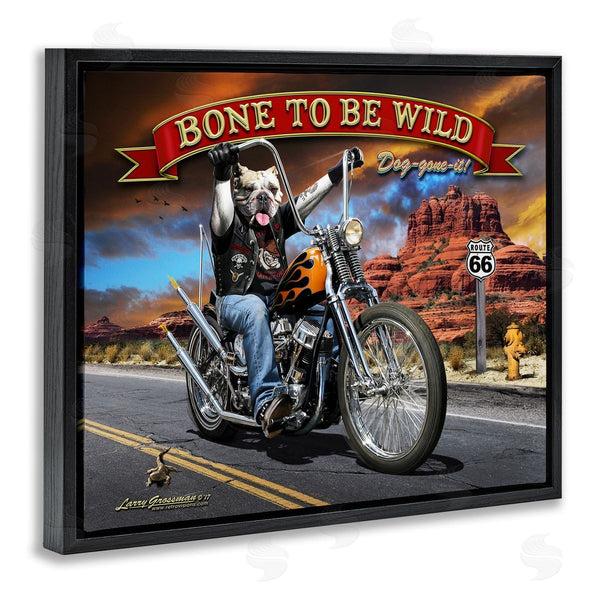 Stupell Industries Larry Grossman | Bone Wild Motorcycle Dog