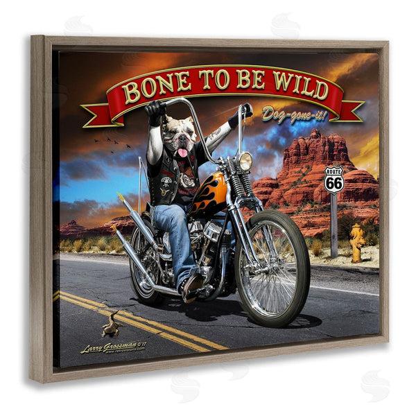 Stupell Industries Larry Grossman | Bone Wild Motorcycle Dog