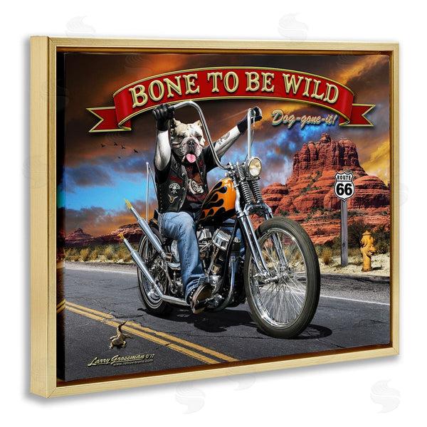 Stupell Industries Larry Grossman | Bone Wild Motorcycle Dog