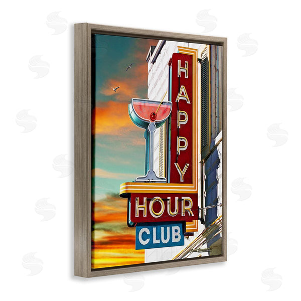 Stupell Industries Larry Grossman | Happy Hour Club Sign