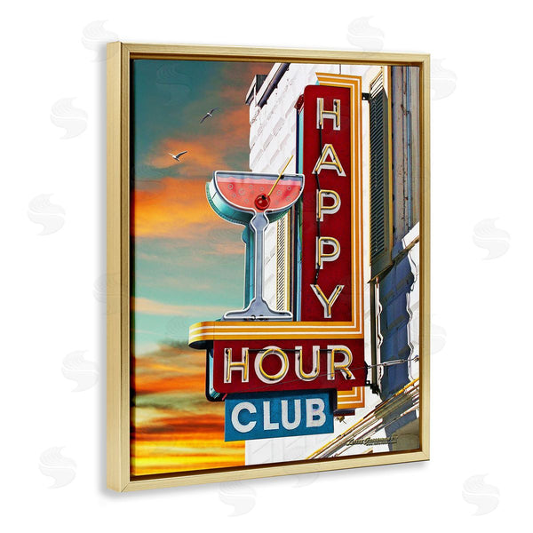 Stupell Industries Larry Grossman | Happy Hour Club Sign