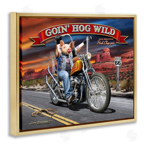 Stupell Industries Larry Grossman | Hog Wild Chopper Bike Wall Art