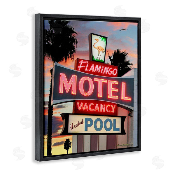 Stupell Industries Larry Grossman | Tropical Flamingo Motel