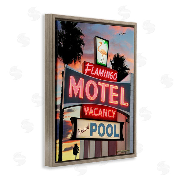 Stupell Industries Larry Grossman | Tropical Flamingo Motel