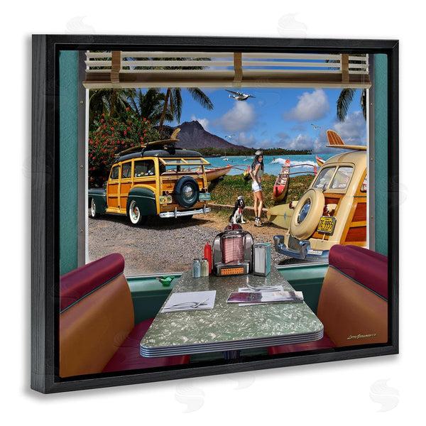 Stupell Industries Larry Grossman | Vintage Diner Beach View