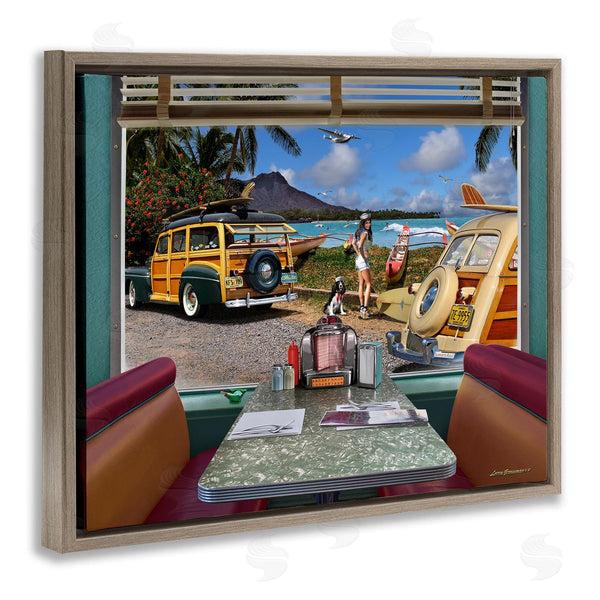 Stupell Industries Larry Grossman | Vintage Diner Beach View