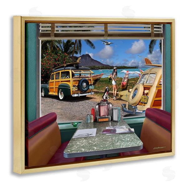 Stupell Industries Larry Grossman | Vintage Diner Beach View
