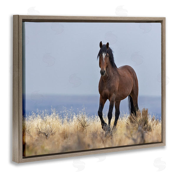 Stupell Industries Larry McFerrin | Equestrian Horse In Wild Countryside Soft Blue Sky Wall Art