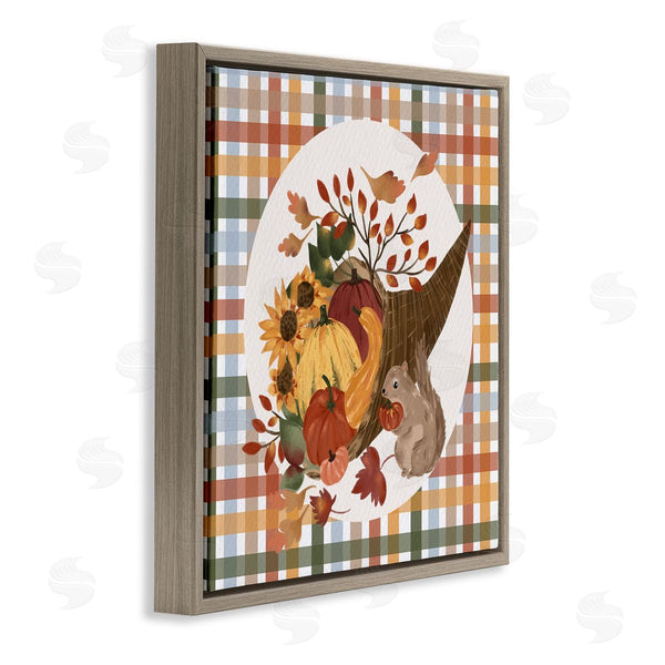 Stupell Industries Laura Konyndyk | Abundant Harvest Tartan Cornucopia Wall Art