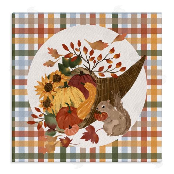 stupell industries Laura Konyndyk | Abundant Harvest Tartan Cornucopia Wall Art