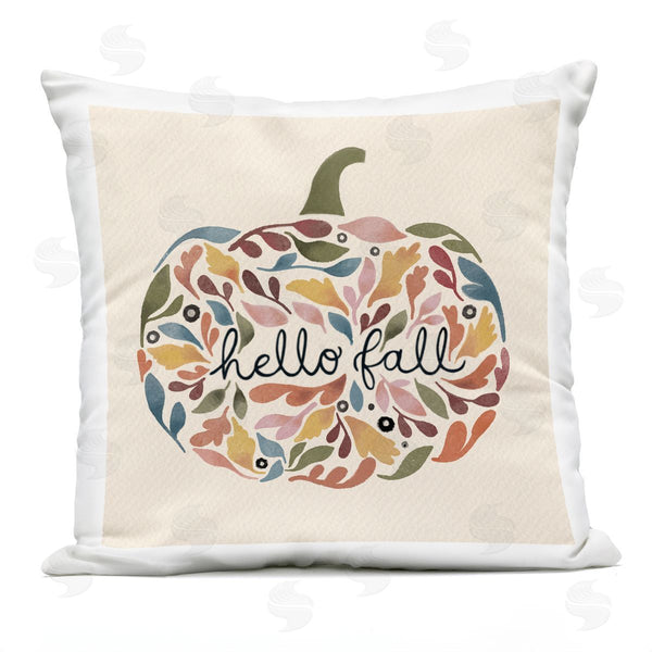 Stupell Industries Laura Konyndyk | Hello Fall Mixed Leaves Printed Throw Pillow