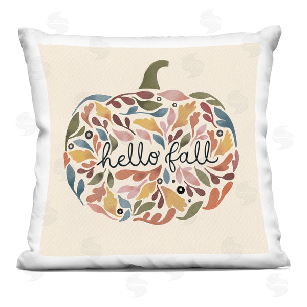 stupell industries Laura Konyndyk | Hello Fall Mixed Leaves Printed Throw Pillow