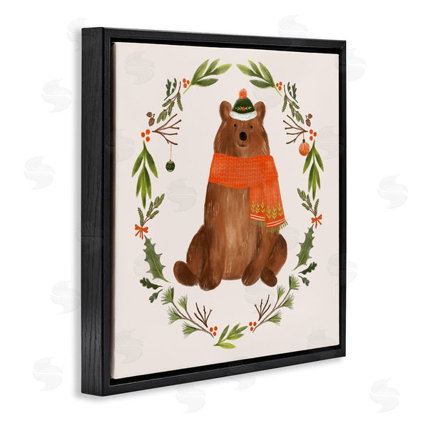 Stupell Industries Laura Konyndyk | Holiday Bear Wreaf