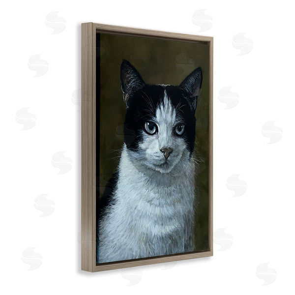 Stupell Industries Laura Mark-Finberg | Black & White Cat Angst Wall Art