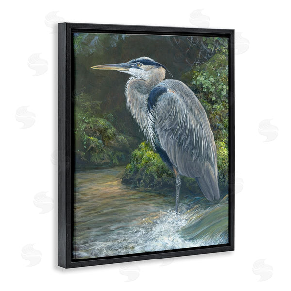 Stupell Industries Laura Mark-Finberg | Blue Heron At Water's Edge Wall Art