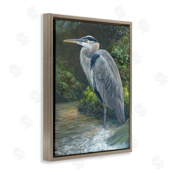 Stupell Industries Laura Mark-Finberg | Blue Heron At Water's Edge Wall Art