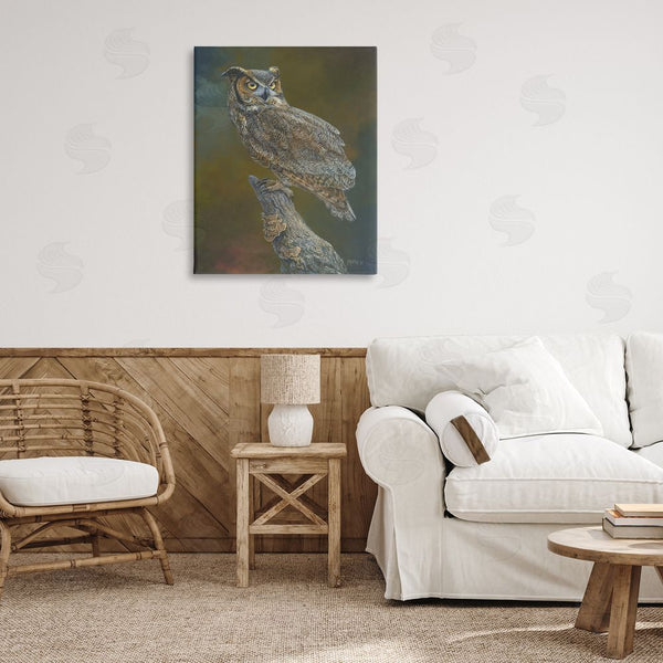 Stupell Industries Laura Mark-Finberg | Great Horned Owl On Branch Wall Art
