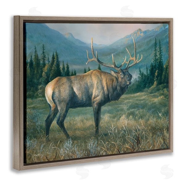 Stupell Industries Laura Mark-Finberg | Powerful Elk In Field Wall Art