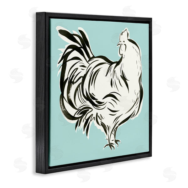 Stupell Industries Laura Marr | Abstract Hen On Blue Wall Art
