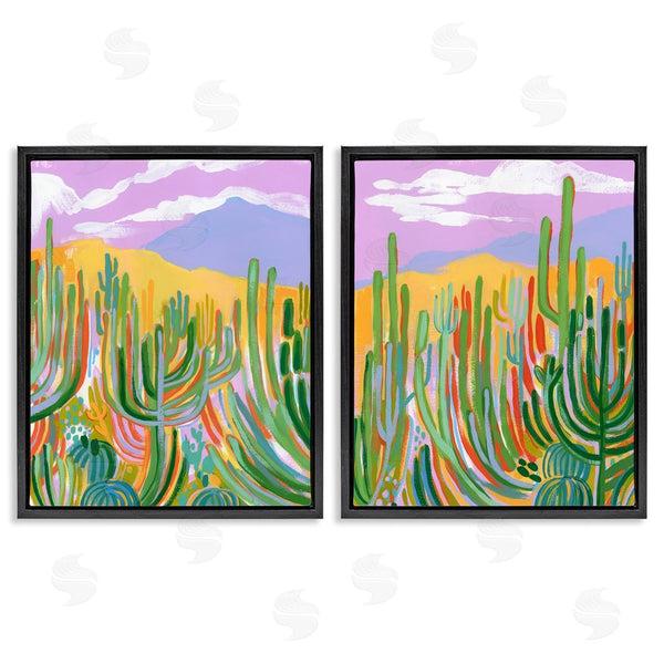 Stupell Industries Laura Marr | Contemporary Cactus Desert Sky Wall Art