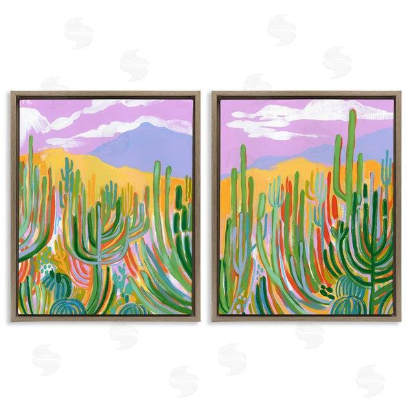 Stupell Industries Laura Marr | Contemporary Cactus Desert Sky Wall Art
