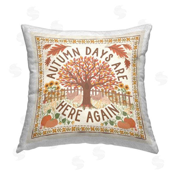 Stupell Industries Laura Marshall | Autumn Days Here Again Printed Throw Pillow
