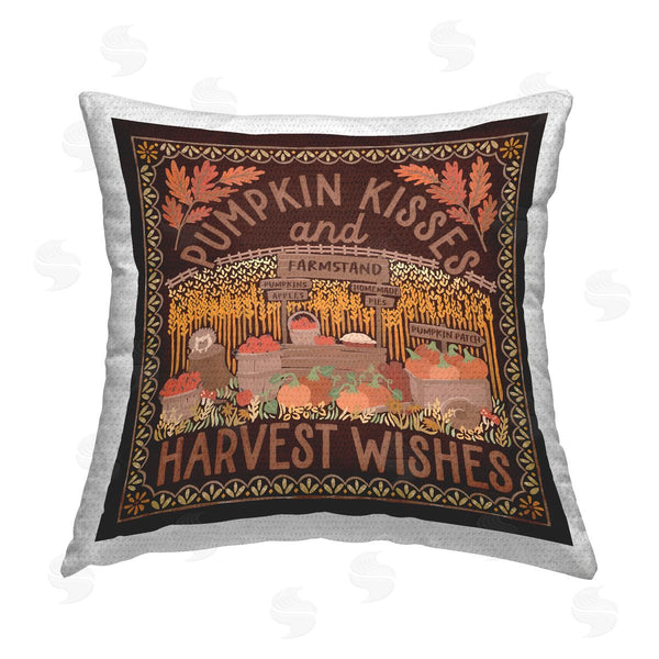 Stupell Industries Laura Marshall | Autumn Harvest Wishes Printed Throw Pillow