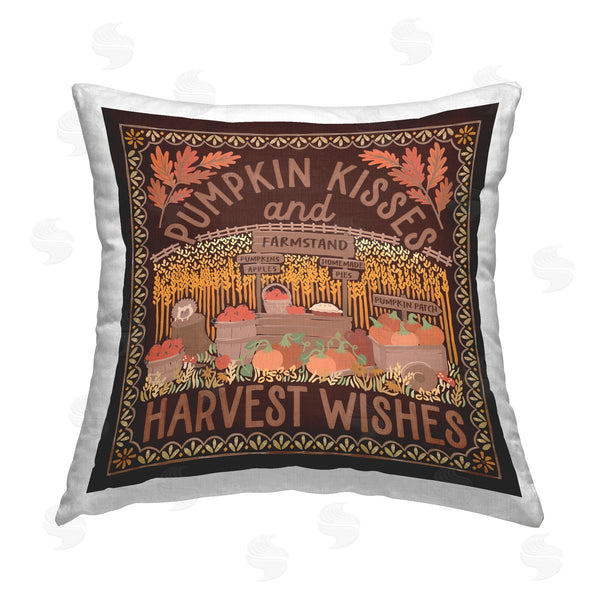 stupell industries Laura Marshall | Autumn Harvest Wishes Printed Throw Pillow