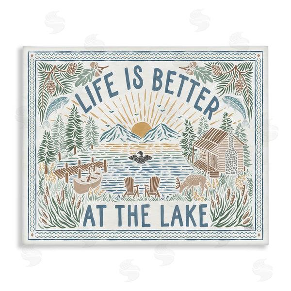 stupell industries Laura Marshall | Better at Lake Scenery Wall Art