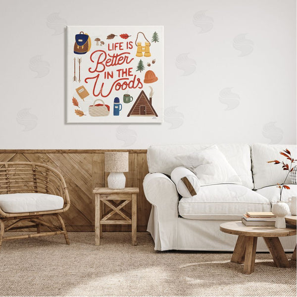 Stupell Industries Laura Marshall | Better In The Woods Phrase Wall Art