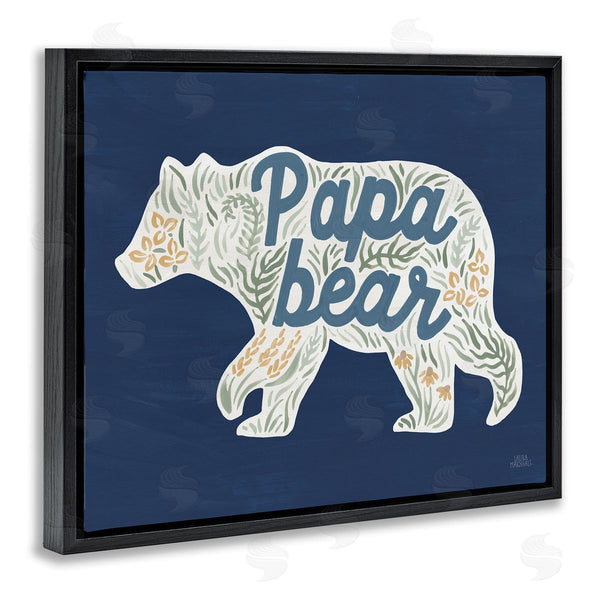 Stupell Industries Laura Marshall | Blue Floral Papa Bear Wall Art