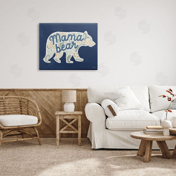 Stupell Industries Laura Marshall | Blue Mama Bear Botanicals Wall Art