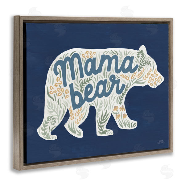 Stupell Industries Laura Marshall | Blue Mama Bear Botanicals Wall Art