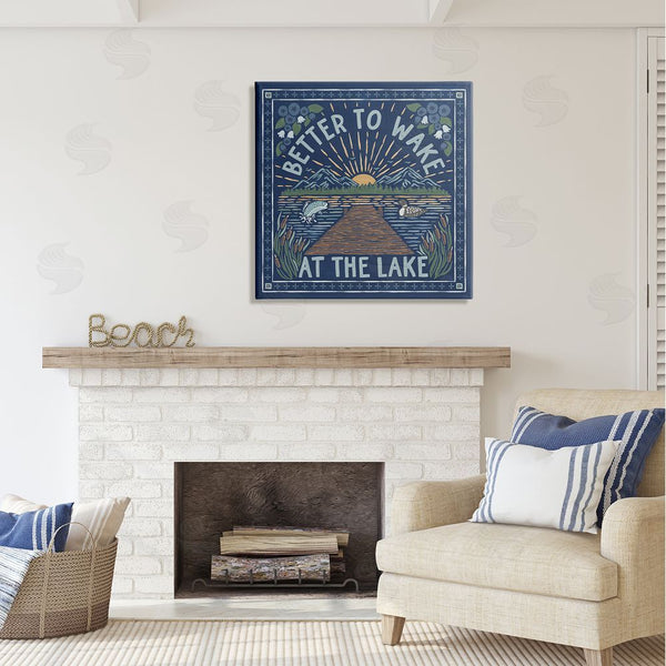 Stupell Industries Laura Marshall | Blue Wake At Lake Phrase Wall Art