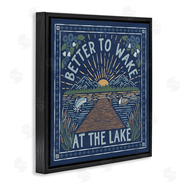 Stupell Industries Laura Marshall | Blue Wake At Lake Phrase Wall Art