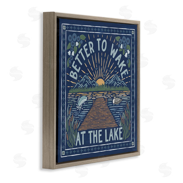Stupell Industries Laura Marshall | Blue Wake At Lake Phrase Wall Art